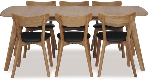 Rho 1800 Large Extension Dining Table & Pero Chairs x 6